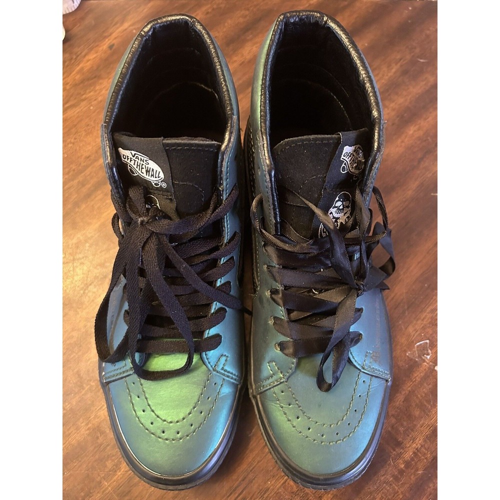 Harry Potter Slytherin Morsmordre Vans Off The Wall high sneaker Green M 6.5 W 8